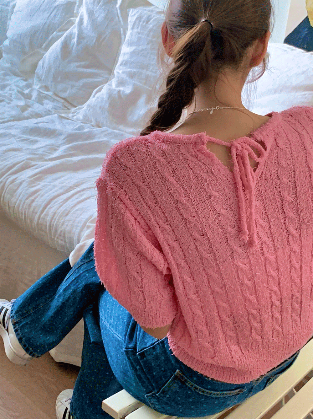 back ribbon half knit (3color)